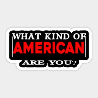 What Kind Of American Are You Sticker